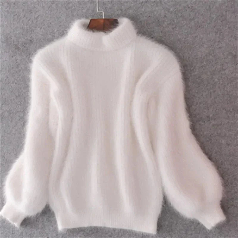 Pull Femelle Cachemire Doux Bleu Clair - PanierRoyale