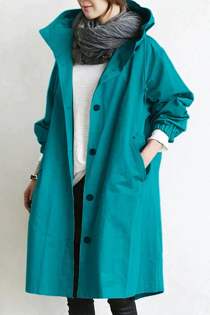 Manteau Imperméable Femme Capuche – Parka de Pluie Élégante et Chaude