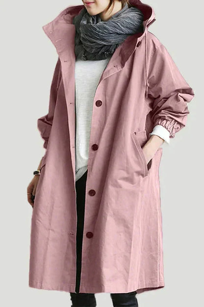 Manteau Imperméable Femme Capuche – Parka de Pluie Élégante et Chaude