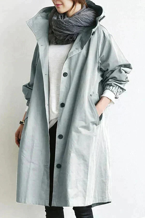 Manteau Imperméable Femme Capuche – Parka de Pluie Élégante et Chaude