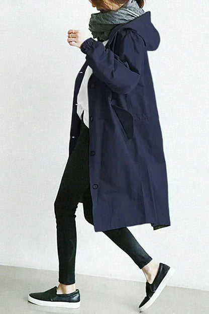 Manteau Imperméable Femme Capuche – Parka de Pluie Élégante et Chaude