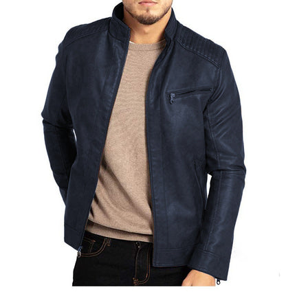 Veste en cuir homme classique - Blouson cuir vintage robuste et chic