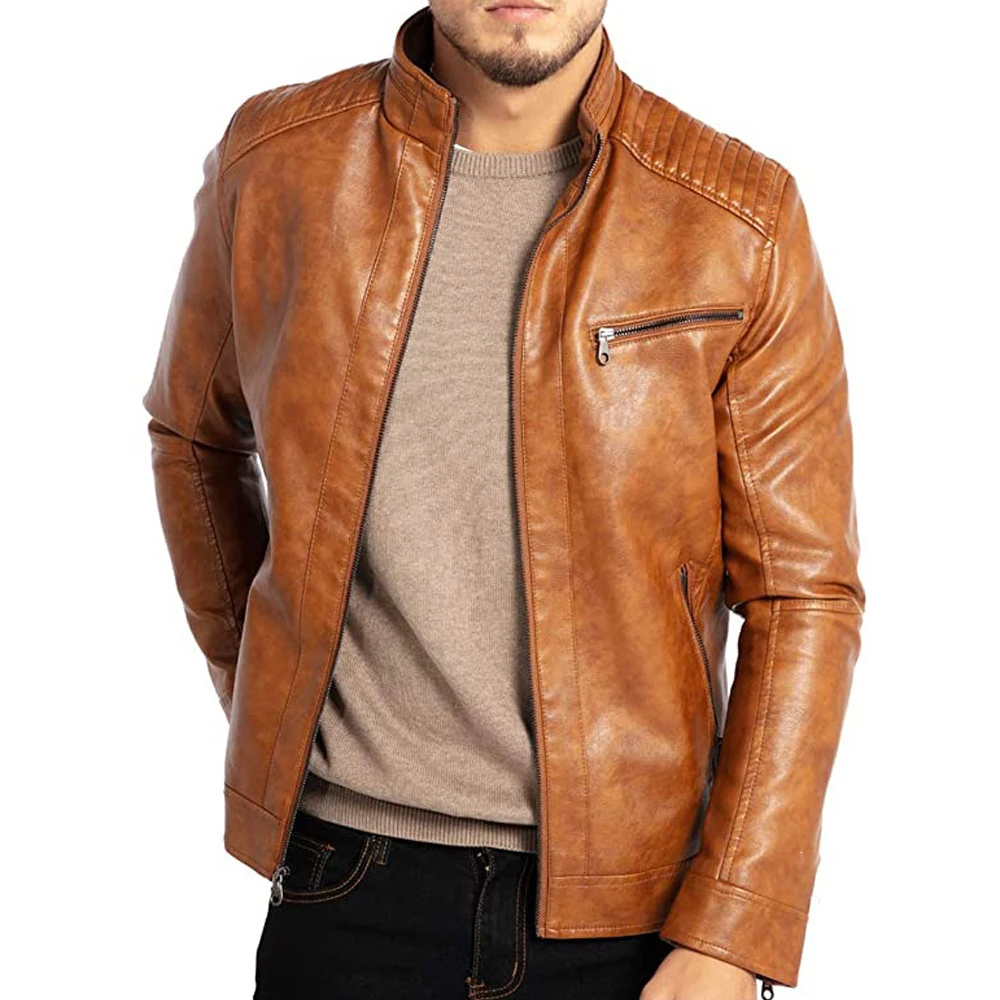 Veste en cuir homme classique - Blouson cuir vintage robuste et chic - PanierRoyale
