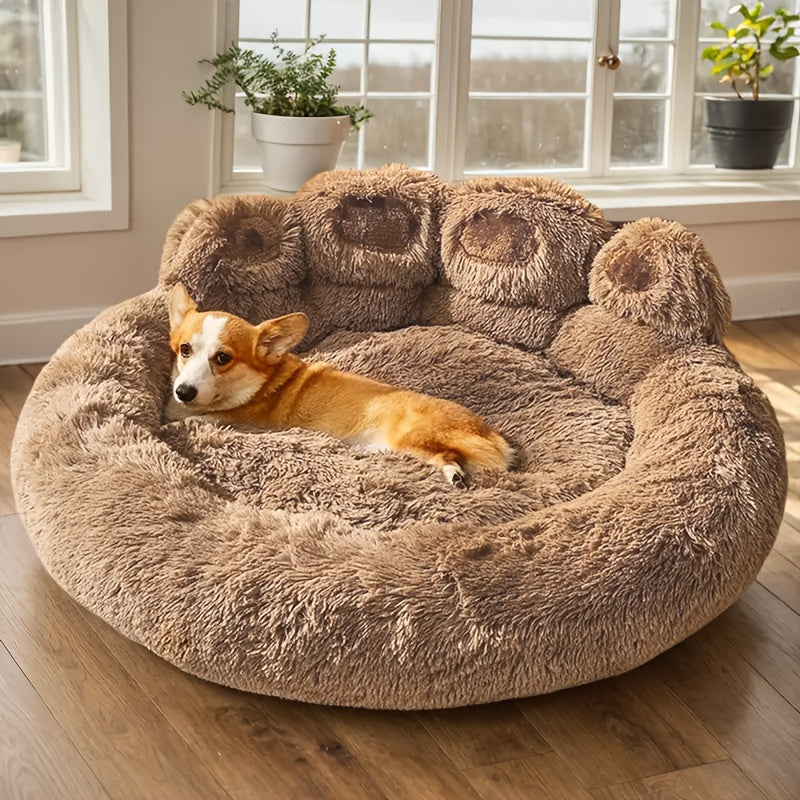 SnuggleNest™ - Lit Rond Confortable pour Chiens et Chats