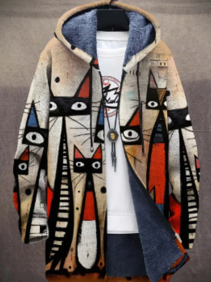 Veste streetwear à capuche zippée moderne