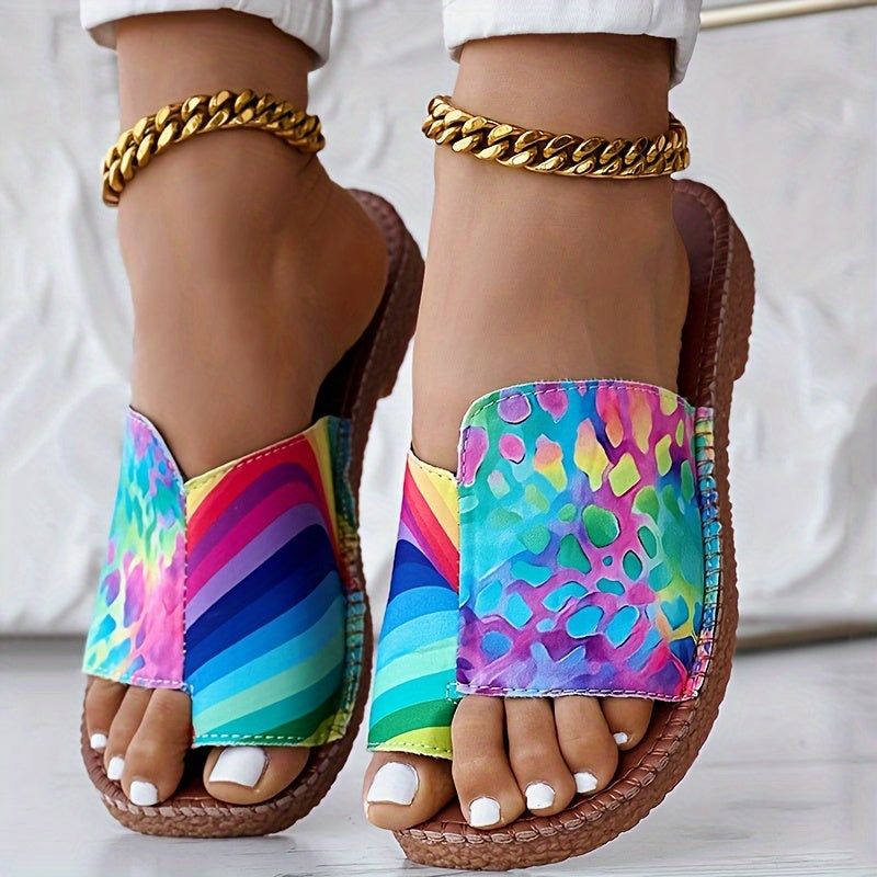 Sandale Femme Été Léopard Confortable à Talons Plats