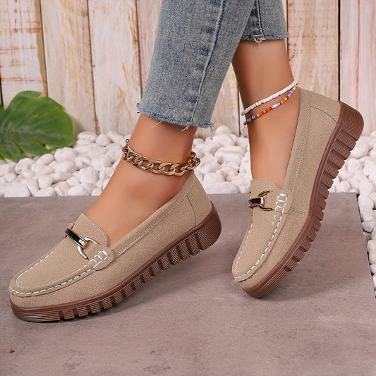 Mocassin Femme Chic et Confortable avec Décoration Métallique - PanierRoyale
