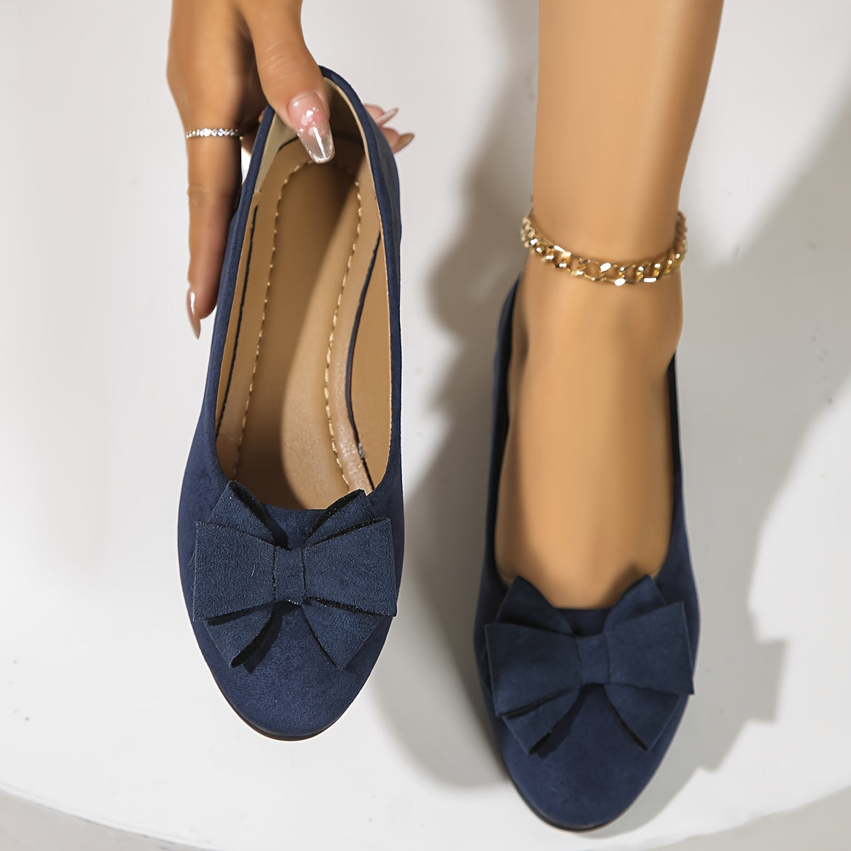 Mocassins Femme Confort Chaussures Décontractées avec Noeud