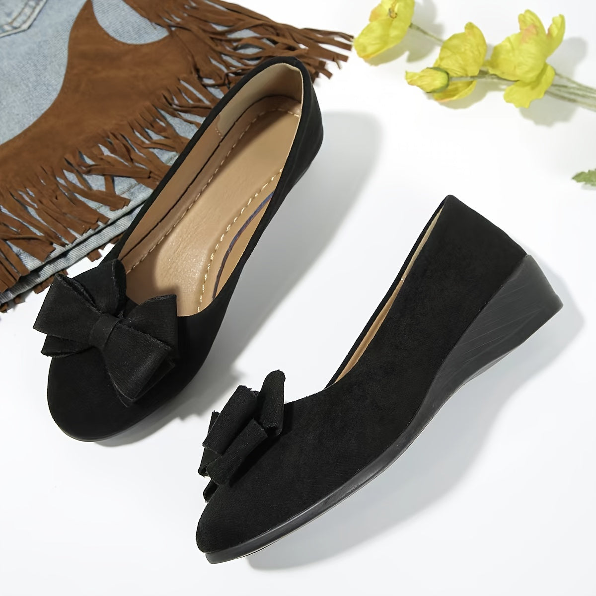 VelinaSoft™ – Mocassins Femme Confortables et Élégants à Noeud et Semelle Souple