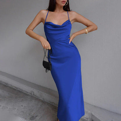 Robe Longue Femme en Soie Douce et Élégante