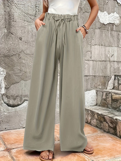 Veloria™ – Pantalon Femme Taille Haute Large et Fluide, Élégant & Confortable
