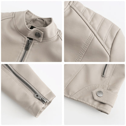 Veloria™ – Veste Femme en Cuir Zippée Style Biker Élégante