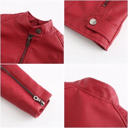 Veloria™ – Veste Femme en Cuir Zippée Style Biker Élégante