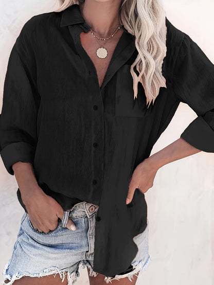 Chemisier Femme Élégant Manches Longues Mode Tendance
