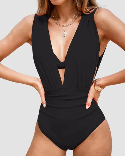 Velvarya™ – Maillot de bain décolleté en V avec bretelles licou
