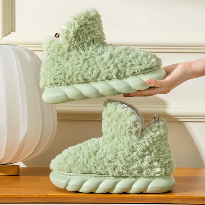 Chaussons Femmes Peluche Chauds et Confortables