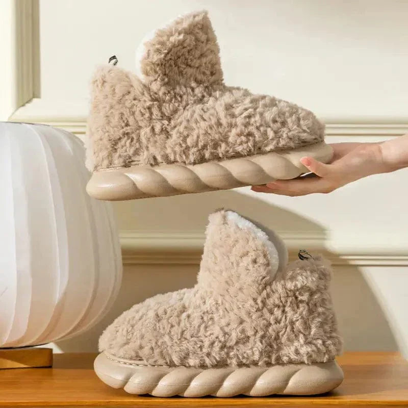 Chaussons Femmes Peluche Chauds et Confortables