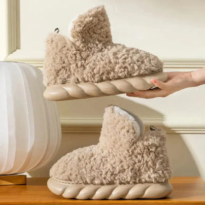 Chaussons Femmes Peluche Chauds et Confortables