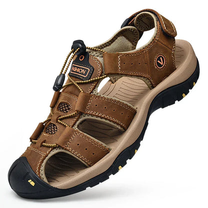 Sandales Homme Cuir Confortables pour Été - PanierRoyale