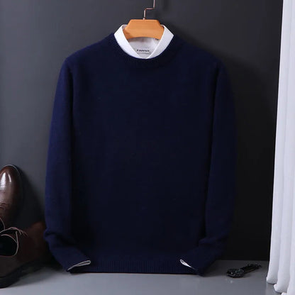 Pull Homme Maille Douce Col Rond Classique