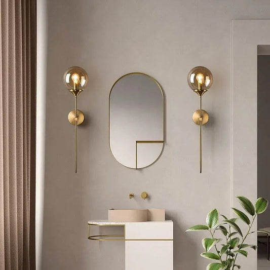 Verria™ – applique murale design verre fumé, halo doux et élégant