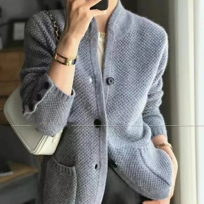 Veste Femme Tricotée Douce et Chaude pour Hiver