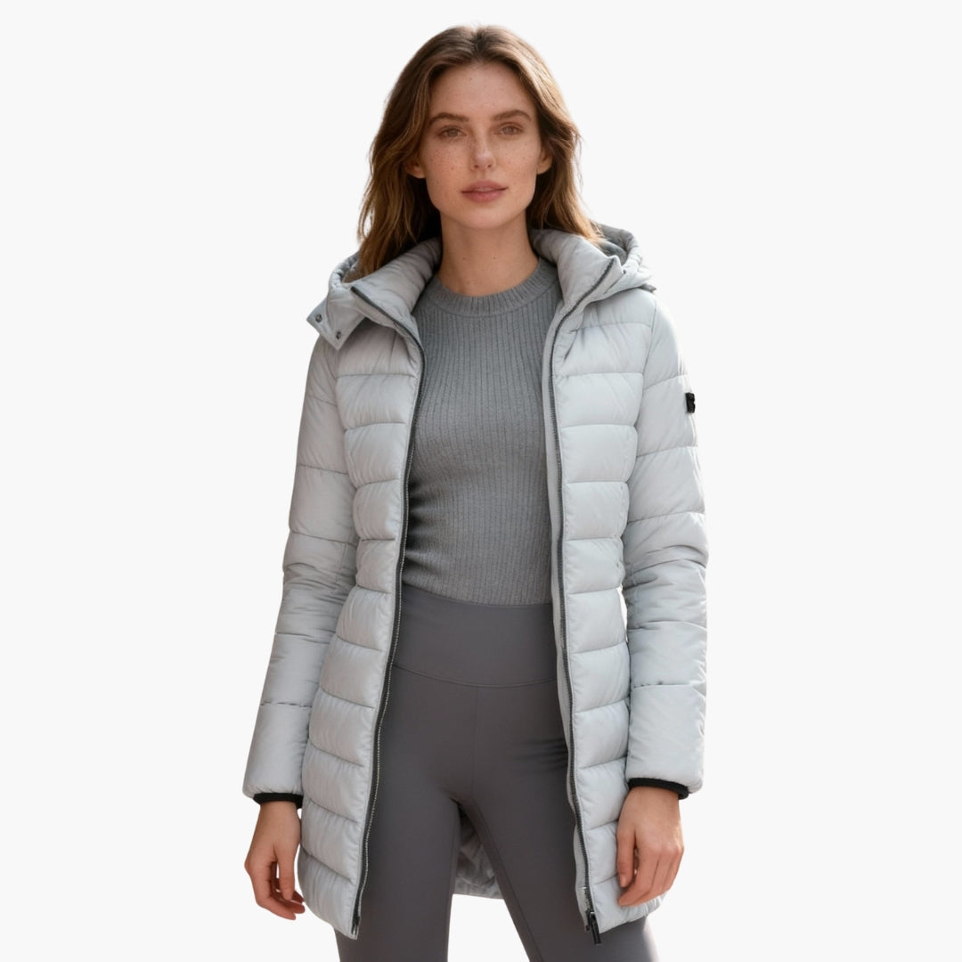 Veste d'hiver femme avec capuchon et manches longues - PanierRoyale