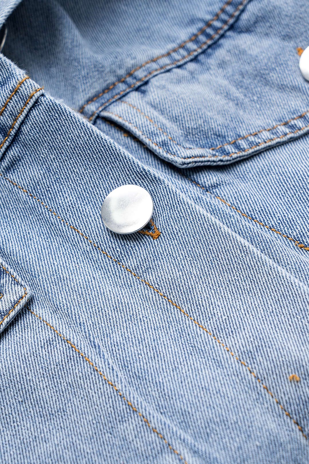 Chemise Denim Décontractée Grande Taille