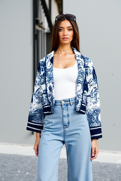 Veste en Molleton Florale Confortable et Élégante - BerlinGlamour