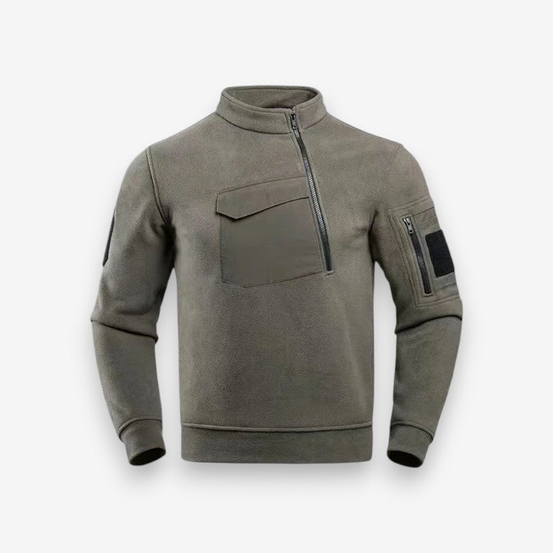 Pull Col Rond Manches Longues Poche Zippée - PanierRoyale