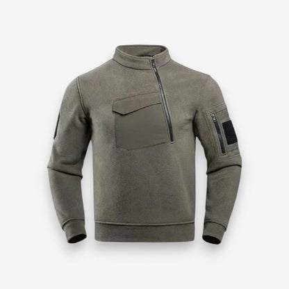 Pull Col Rond Manches Longues Poche Zippée - PanierRoyale