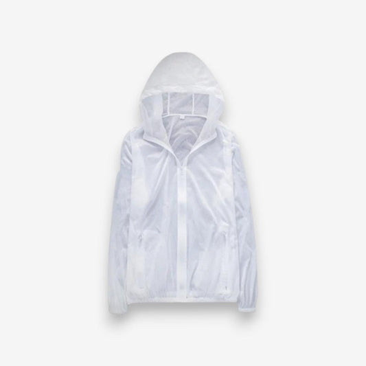 Veste Imperméable à Capuche avec Poches Zippées - PanierRoyale