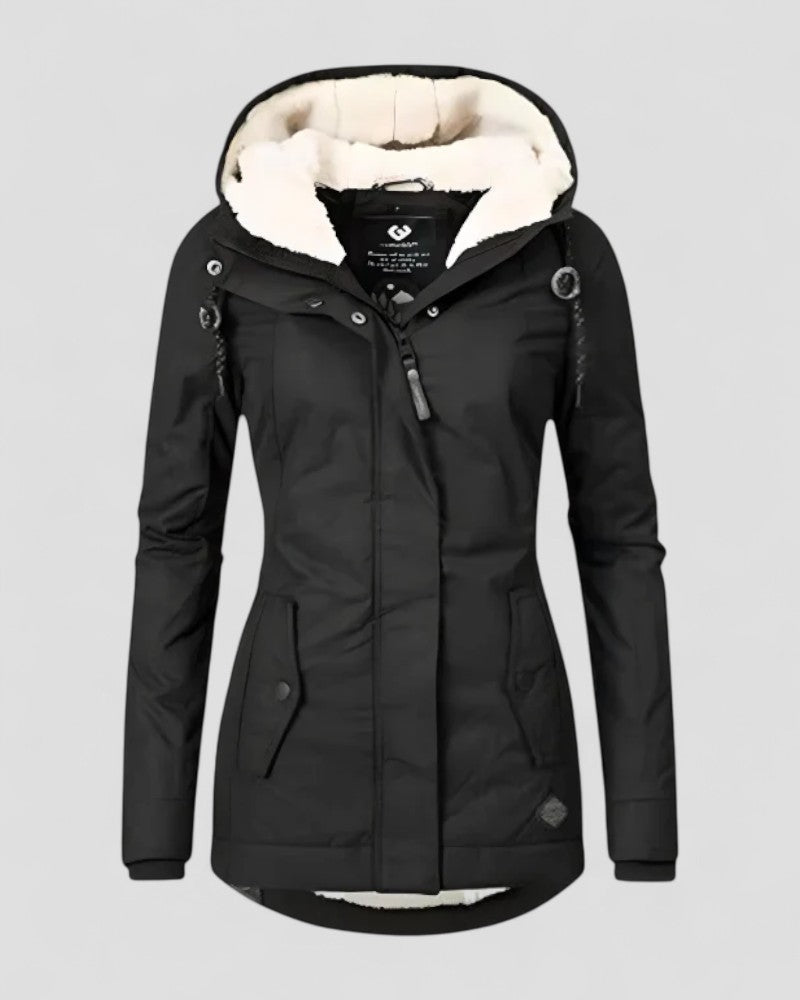 Veste femme hiver étanche et isolante avec capuche - PanierRoyale
