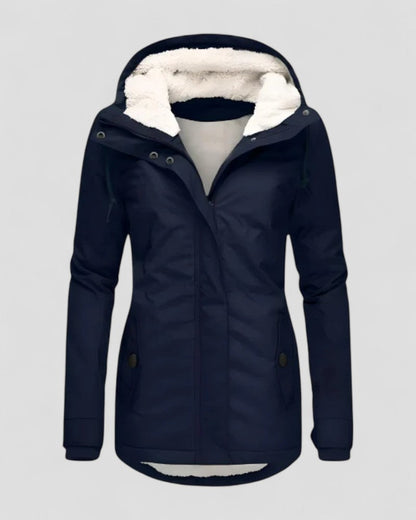 Veste femme hiver étanche et isolante avec capuche