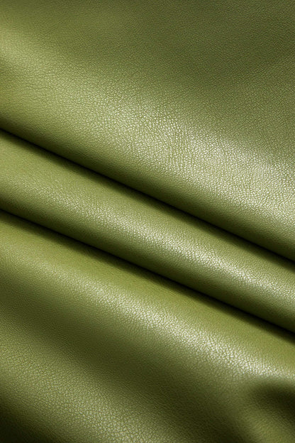Veste en cuir synthétique verte