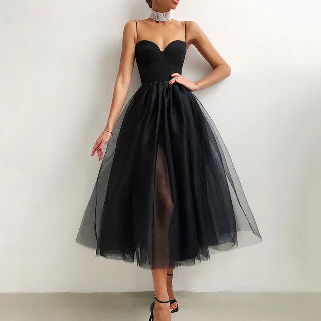 Robe de Soirée Longue Élégante aux Manches Bouffantes