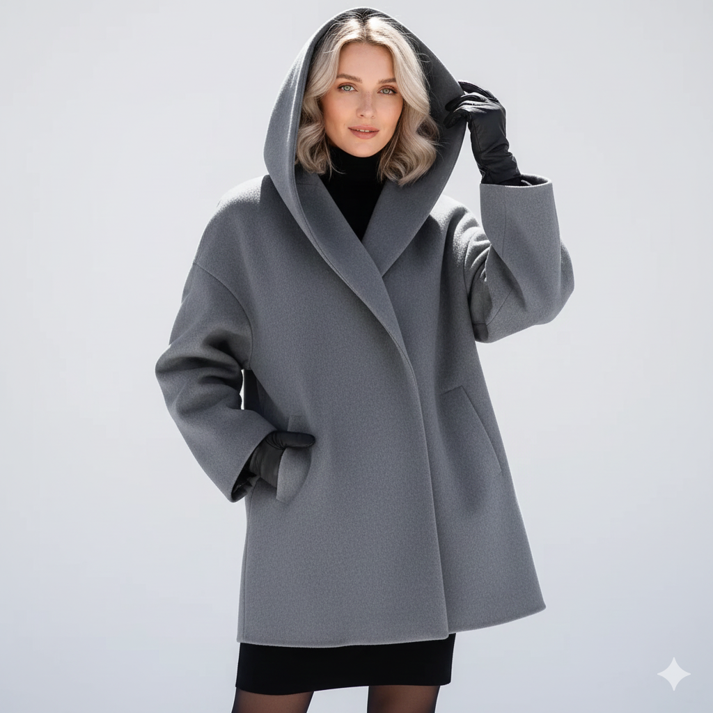 Manteau Grande Taille Féminin : Veste Longue Élégante avec Manches Droites - PanierRoyale