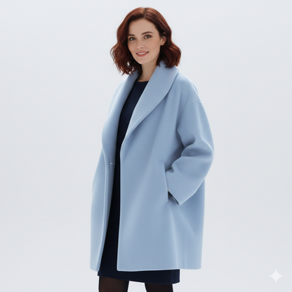 Manteau Grande Taille Féminin : Veste Longue Élégante avec Manches Droites
