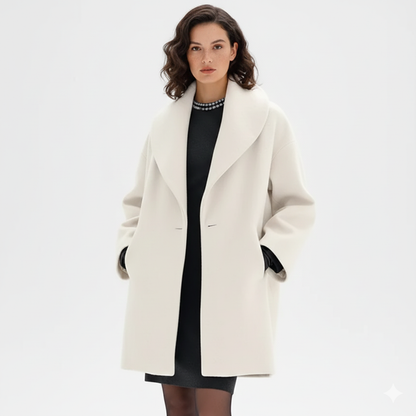 Manteau Grande Taille Féminin : Veste Longue Élégante avec Manches Droites