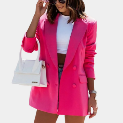 Blazer Femme Chic Tailleur Mi-Longue