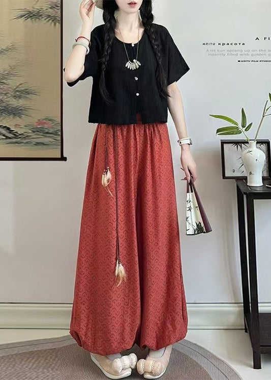 Ensemble deux pièces classique noir en coton pour femme - EasyApparels