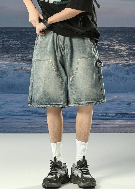 Denim Court Homme Classique avec Lacets pour Été - EasyApparels