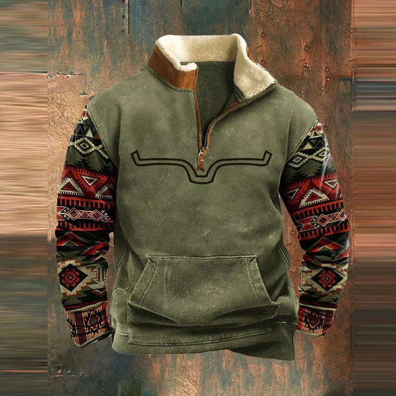 Pull Homme Coton Doux et Confortable avec Fermeture Éclair