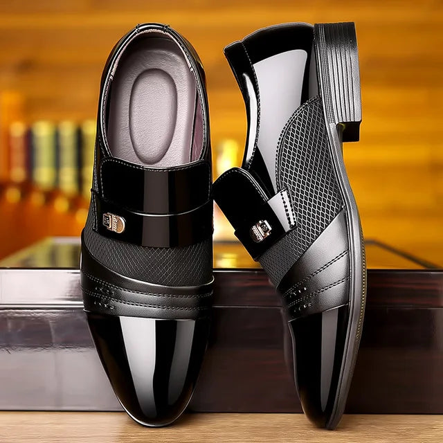 Chaussures Homme Cuir Noir Élégantes et Confortables - PanierRoyale