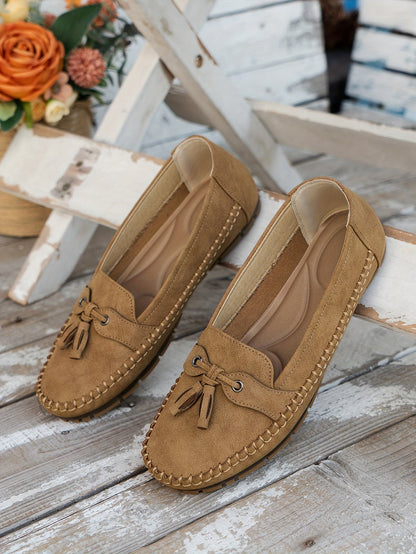 Mocassin Femme Chic et Confortable avec Décoration Noeud