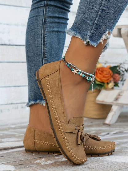 Vireline™ – Mocassin Femme Élégant et Confortable avec Noeud
