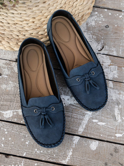 Mocassin Femme Chic et Confortable avec Décoration Noeud
