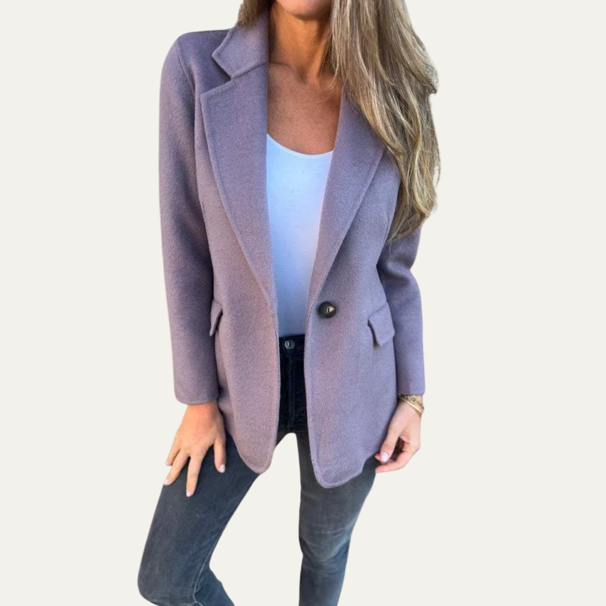 Blazer Femme Décontracté à Un Bouton