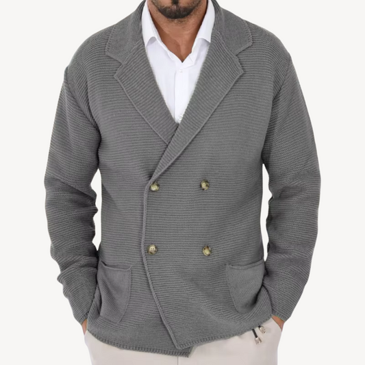 VogeLuxe | Blazer cardigan élégant en maille pour homme 0