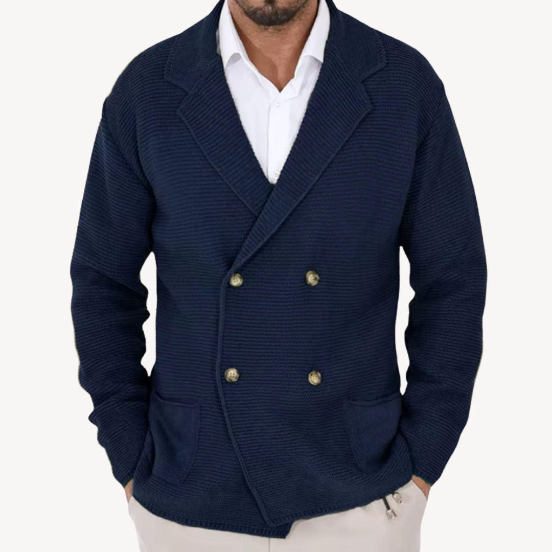 VogeLuxe | Blazer cardigan élégant en maille pour homme 2